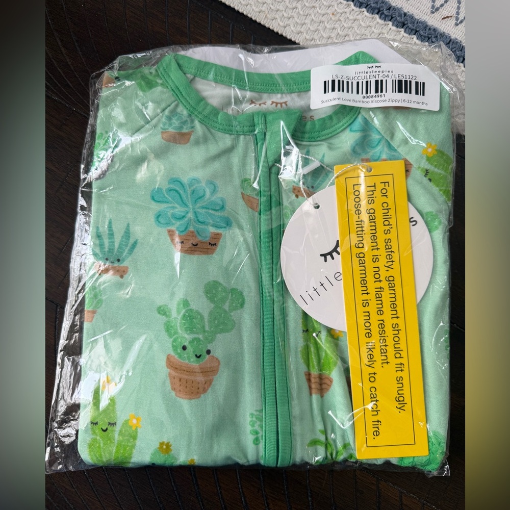 Little Sleepies Succulent Love 6-12 months brand new sealed